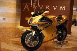 'Ngắm' Siêu mô tô MV Agusta F4 dát vàng với giá bán 'siêu đắt'
