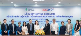VinEs và SolarBK hợp tác giải pháp điện mặt trời mái nhà kèm pin lưu trữ năng lượng tại Việt Nam