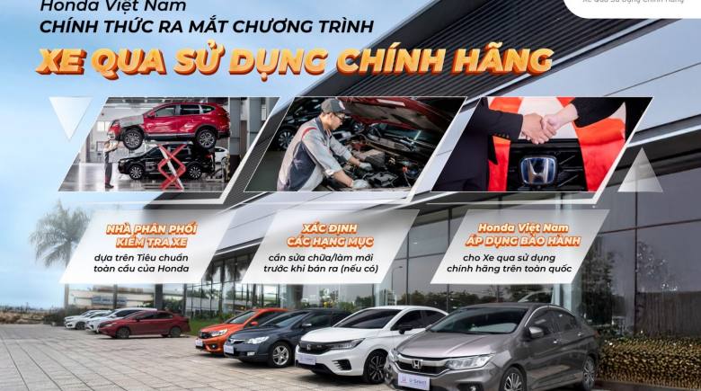 Honda Việt Nam triển khai chương trình Xe qua sử dụng chính hãng