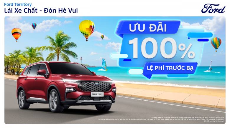 Ford Việt Nam ưu đãi 100% lệ phí trước bạ cho Territory và Ranger Wildtrak
