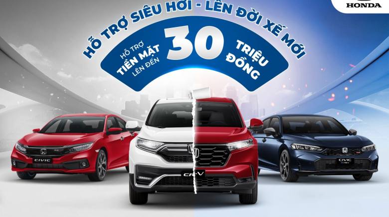 Chương trình hỗ trợ đổi xe chính hãng “ Hỗ trợ siêu hời – Lên đời xế mới” cùng Honda Việt Nam