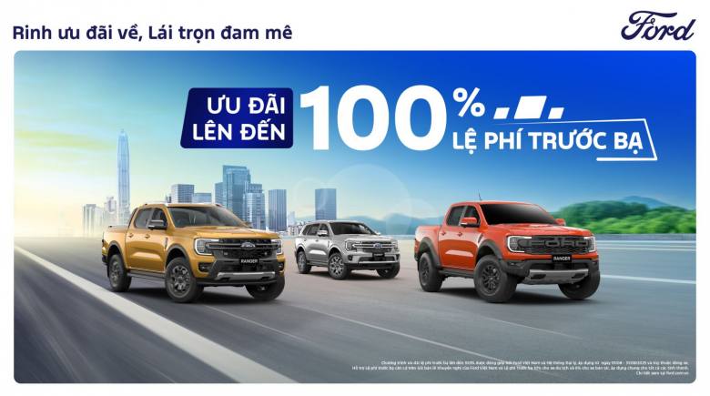 Mua xe Ford trong tháng 8 nhận ưu đãi lên tới gần 60 triệu đồng