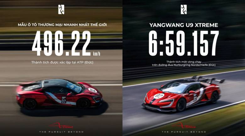 YANGWANG U9 Xtreme lập kỷ lục thế giới tốc độ tối đa 496,22 km/h
