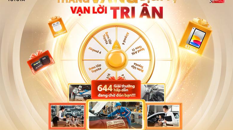 Toyota Việt Nam triển khai chương trình khuyến mãi “Tháng vàng dịch vụ, vạn lời tri ân”
