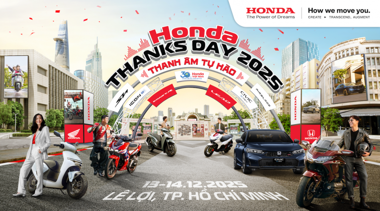 Ngày hội Honda Thanks Day 2025 sẽ diễn ra tại TP. Hồ Chí Minh