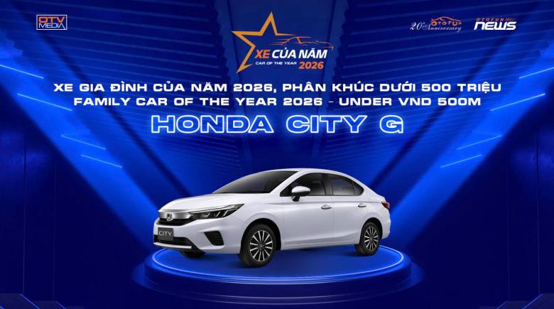 Honda HR-V e:HEV RS và Honda City G thắng giải tại Lễ công bố Danh hiệu “Xe của năm 2026” do Otofun tổ chức
