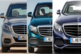 So sánh 3 dòng xe C-Class, E-Class và S-Class của Mercedes