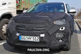 Lộ ảnh chạy thử của Hyundai Santa Fe bản nâng cấp