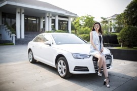 Á hậu Dương Tú Anh khoe dáng cùng Audi A4 mới