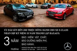 Chương trình ưu đãi dành cho xe Mercedes E-Class đến từ Haxaco