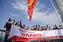 Hình ảnh đoàn xe Honda Winner chinh phục cực Bắc Tổ quốc