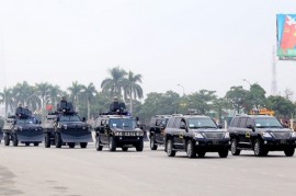 Các loại xe và máy bay chuyên dụng xuất quân bảo vệ Đại Hội Đảng lần thứ 12 tại Việt Nam