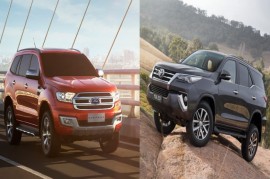 So sánh: Toyota Fortuner 2016 và Ford Everest 2015