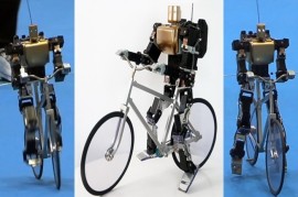 Xem robot đạp xe điệu nghệ như con người