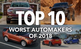 10 nhà sản xuất ôtô “tệ” nhất năm 2018
