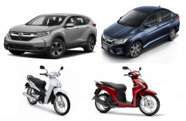 Doanh số tháng 8/2018 của Honda Việt Nam vượt trội so với tháng trước