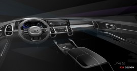 Tiết lộ hình ảnh nội thất Kia Sorento 2021