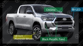 Toyota Hilux 2021 thiết kế hầm hố, thêm trang bị công nghệ