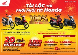 Honda Việt Nam tung chương trình tri ân khách hàng cuối năm “Tài lộc tới, phơi phới Tết Honda”