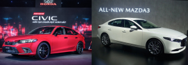 Phân khúc sedan hạng C: Chọn Civic RS hay Mazda3 2.0L Signature Premium?