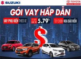 Khách hàng vay mua xe Suzuki hưởng lãi suất ưu đãi chỉ từ 5.79%