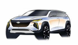 Hyundai Santa Fe thế hệ mới sẽ được trang bị logo phát sáng