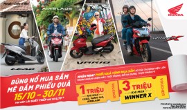 “Bùng nổ mua sắm, mê đắm phiếu quà” cùng Honda Việt Nam