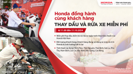 Honda Việt Nam bảo dưỡng miễn phí ô tô và xe máy cho dân vùng lụt