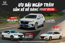 “Ưu đãi ngập tràn – Sắm xế dễ dàng” cùng ba mẫu xe Honda BR-V, HR-V và Accord