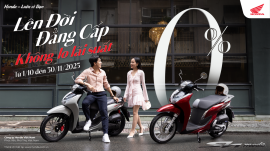 “Lên đời đẳng cấp – Không lo lãi suất” cùng Honda Sh mode