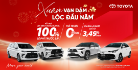 Toyota Việt Nam tung loạt ưu đãi lớn trong tháng 1/2026, hỗ trợ lệ phí trước bạ và lãi suất vay từ 3,49%/năm
