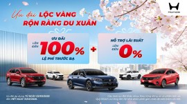 Honda Việt Nam tặng 100% lệ phí trước bạ cho Civic e:HEV RS