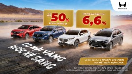 Honda Việt Nam tung ưu đãi 50% lệ phí trước bạ cho loạt ô tô trong tháng 4/2026