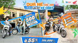 Honda Việt Nam tung ưu đãi hè 2026, hỗ trợ mua Wave Alpha và Vision với nhiều quà tặng