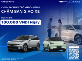 Tasco Auto hỗ trợ 100.000 đồng/ngày cho khách hàng nhận xe Geely, Lynk & Co chậm hơn dự kiến