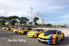 Dàn siêu xe 'nhuộm vàng' từ Sài Gòn ra Đà Nẵng