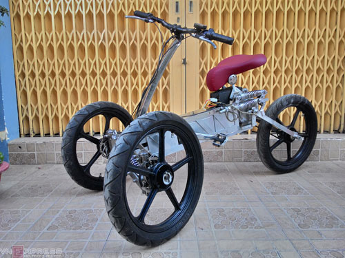 Xe đạp điện 3 bánh tự chế