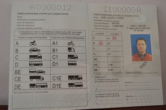 giấy phép lái xe